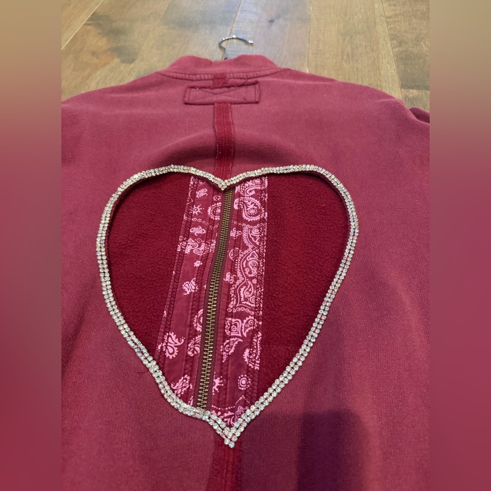 NWOT Free People Tricia Fix Open Heart Sweatshirt - Medium - Picture 8 of 11